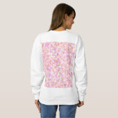 Sweatshirt Monogramme moderne Nom Aquarelle rose Yellow Spots (Dos entier)