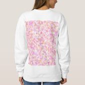 Sweatshirt Monogramme moderne Nom Aquarelle rose Yellow Spots (Dos)