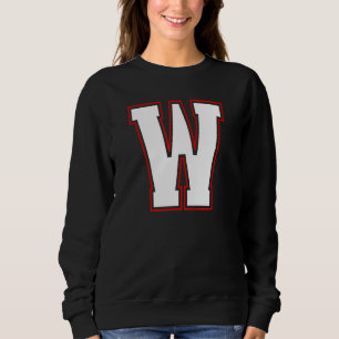 Sweatshirt Monogramme W Initiale W Lettre W Majuscule Alphabe