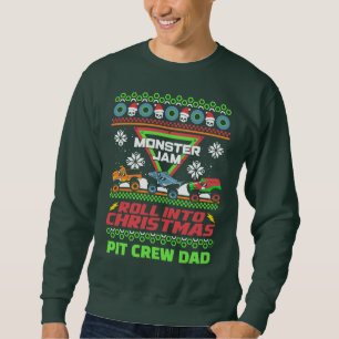 Sweatshirt Monster Jam "Roll Into Christmas" Pull Ugly de Noë