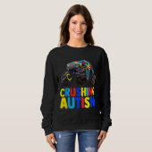 Sweatshirt Monster Truck Crushing Austim Sensibilisation sur  (Devant entier)
