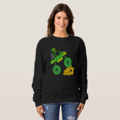 Sweatshirt Monster Truck St Patrick Day Enfants Garçons Enfan (Devant entier)