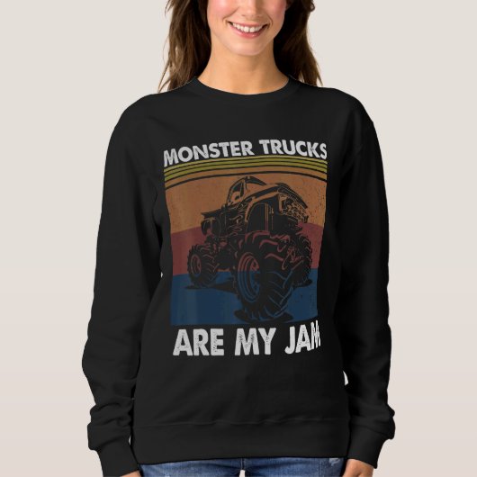 Sweatshirt Monster Trucks Sont Mon Jam Racing Trucks Voiture (Devant)