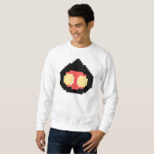 Sweatshirt monstre de flatwoods de pixel (Devant entier)
