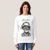Sweatshirt Monstre de Frankenstein rencontre la sorcière méch (Devant entier)