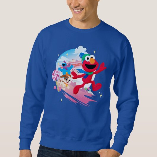 Sweatshirt Monstre Elmo, Tango & Cookie | Meilleur Noël (Devant)