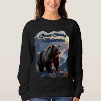 Sweatshirt Montagnes fumantes Ours noir