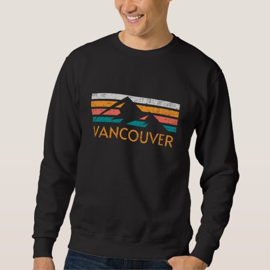 Sweatshirt Montagnes Rétro de Vancouver (Devant)