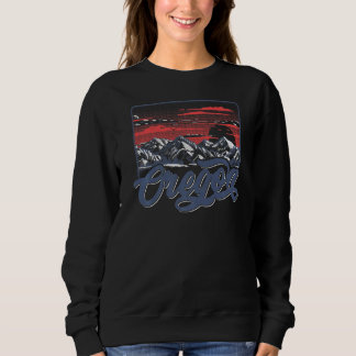 Sweatshirt Montagnes Rocheuses de l'Oregon Vintage Extérieur