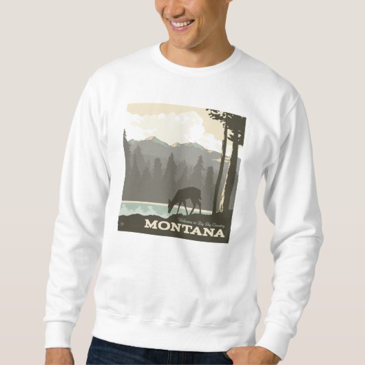 Sweatshirt Montana | Bienvenue dans Big Sky Country (Devant)