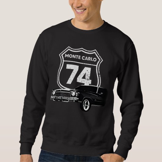 Sweatshirt Monte Carlo 1974 Vue frontale avec année modèle (Devant)
