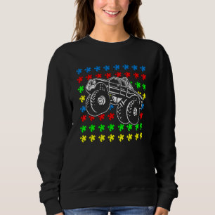 Sweatshirt Monter Truck Sensibilisation sur l'autisme Puzzle