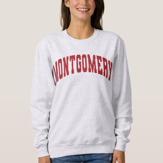 Sweatshirt Montgomery Alabama Style Vintage College (Devant)