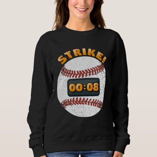 Sweatshirt Montre de lancer de baseball Règle de 15 secondes  (Devant)