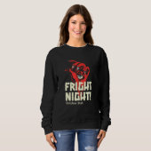 Sweatshirt Montre d'Halloween de nuit (Devant entier)