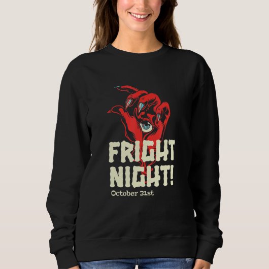 Sweatshirt Montre d'Halloween de nuit (Devant)