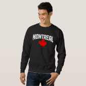 Sweatshirt Montréal Québec Feuille d'érable Canada Drapeau ca (Devant entier)