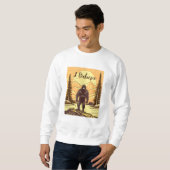 Sweatshirt Monts Retro Bigfoot Vintage Sasquatch (Devant entier)