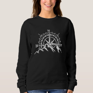 Sweatshirt Monts Scène Et Compass Rose Aventure Sports D'Aven