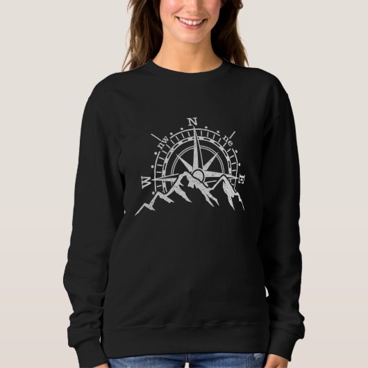 Sweatshirt Monts Scène Et Compass Rose Aventure Sports D'Aven (Devant)