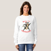 Sweatshirt Moo-ee Noël Drôle Dansant Vache (Devant entier)