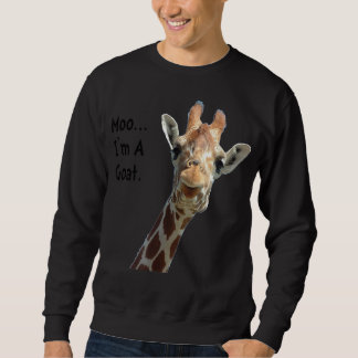 Sweatshirt moo girafe chèvre drôle|Cadeau pour amoureux de ch