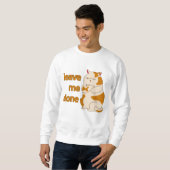 Sweatshirt Moody Grosse cat me laisse tranquille (Devant entier)