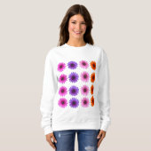 Sweatshirt Moody Modern Winter Botanical Christmas violet (Devant entier)