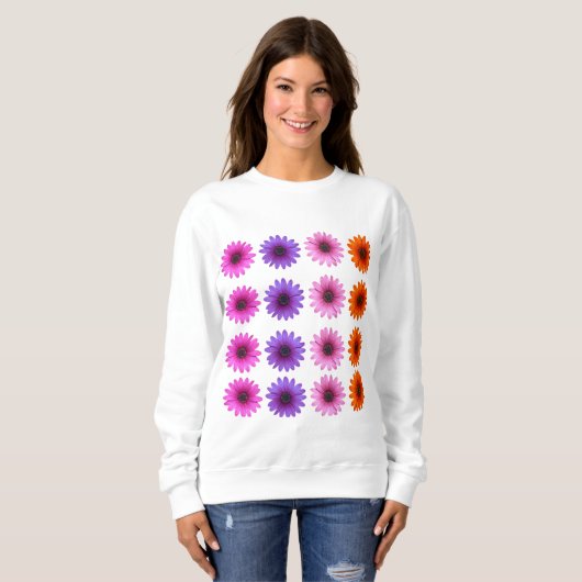 Sweatshirt Moody Modern Winter Botanical Christmas violet (Devant entier)