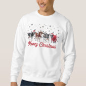 Sweatshirt Mooey Noël adorable vache cadeau significatif (Devant)
