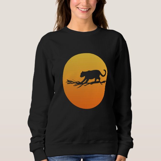 Sweatshirt Moon and Jaguar Animal Keeper or Tourist Guide (Devant)