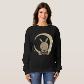 Sweatshirt Moon Bunny Rabbit Sitting In Crescent Moon Easter (Devant entier)