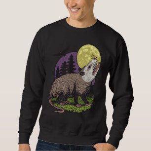 Sweatshirt Moon Possum Funky Marsupial Rodent Opossum Rétro