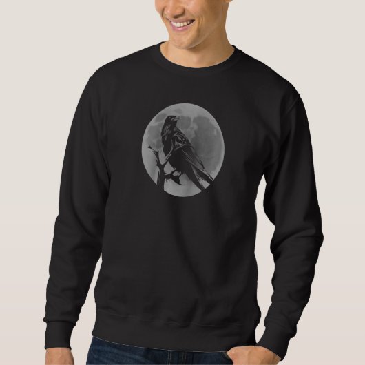 Sweatshirt Moon Raven Raglan (Devant)