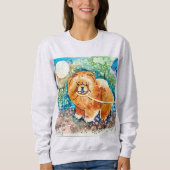 Sweatshirt MOONLIT STROLL Chow devant et derrière (Devant)