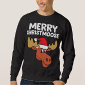 Sweatshirt Moose Christmas Casquette Moose Joyeux Noël Joyeux (Devant)