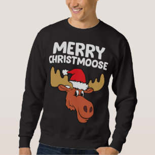 Sweatshirt Moose Christmas Casquette Moose Joyeux Noël Joyeux
