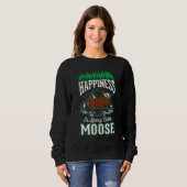 Sweatshirt Moose Happiness Scandinavia Moose Antler (Devant entier)