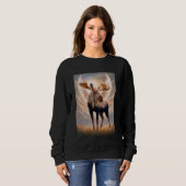 Sweatshirt Moose Spirit Guide Animal Nature Lover Faune Pour (Devant entier)