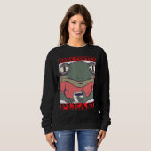 Sweatshirt more coffee frog with coffee cup and coffee quack (Devant entier)