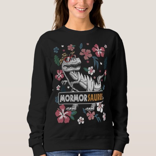 Sweatshirt Mormorsaurus Rex Grandma Dinosaur Rex Mormor Sauru (Devant)
