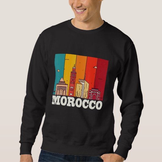 Sweatshirt Morocco Skyline Africa Souvenir Moroccans Gibralta (Devant)