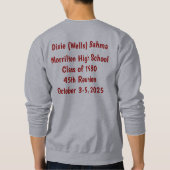 Sweatshirt Morrilton High School Class of 1980 Chemise de la  (Dos)