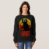 Sweatshirt Mortel Black Psycho Cute Chat What Knife Christe (Devant entier)