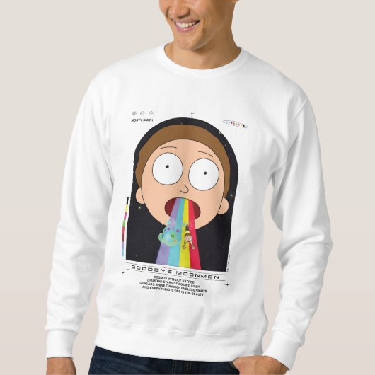 Sweatshirt Morty Goodbye Moonmen Citation Graphique (Devant)