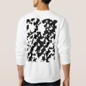 Sweatshirt Mosaïque Abstraite irrégulière Camo noir et blanc (Dos)
