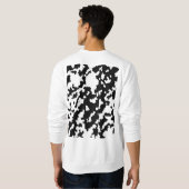 Sweatshirt Mosaïque Abstraite irrégulière Camo noir et blanc (Dos entier)