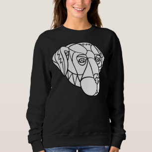 Sweatshirt Mosaïque de tête de chien du Labrador noir et blan