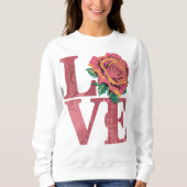 Sweatshirt Mot d'amour rose (Devant)