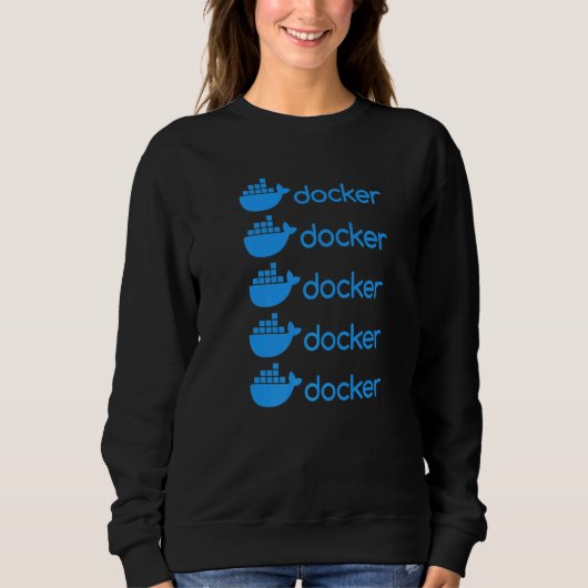 Sweatshirt Moteur Docker Programmation Logiciel de codage Dév (Devant)